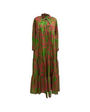 Eywasouls Malibu Printed Maxi Dress - Green
