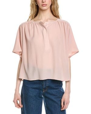 Vince Camuto Shirring-Front Blouse - Red