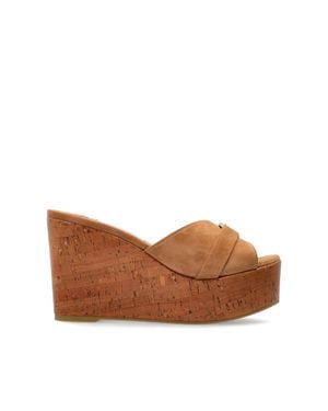 Jimmy Choo Leda Wedge 100' Wedge Sandals - Brown