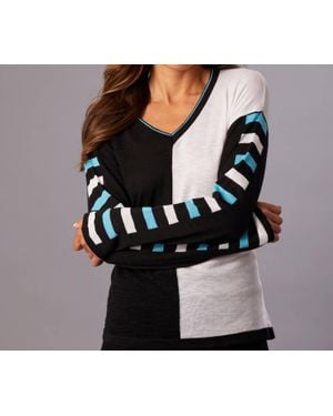 French Kyss Color Block Top - Black
