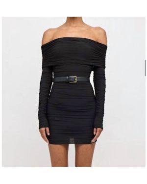 Ronny Kobo Kya Off The Shoulder Mini Dress - Black