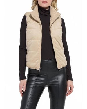 Lyssé Petra Reversible Puffer Sweater Vest - Black