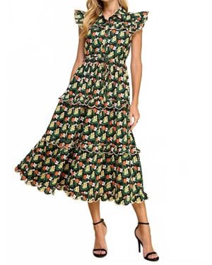 TCEC Tatum Midi Dress - Green