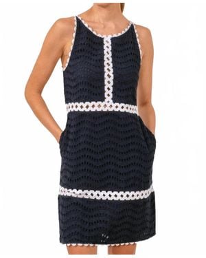 Gretchen Scott Rikki Eyelet Mini Dress - Blue