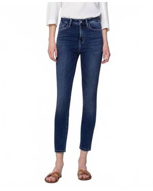 Flying Monkey High Rise Super Soft Crop Skinny Jeans - Blue