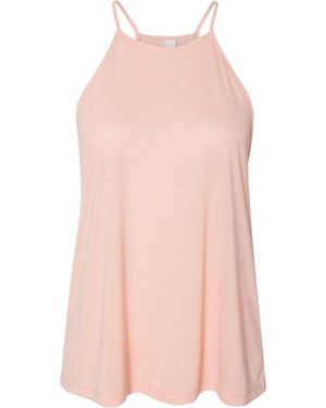 Bella Canvas Flowy High-Neck Tank - Pink