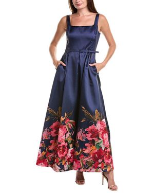 Julia Jordan Monroe Pleated Maxi Dress - Blue