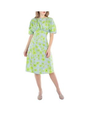 Marni Gathered Poplin Midi Dress - Green