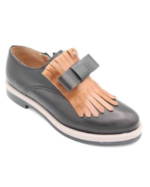 All Black Nu Kiltie Bow Oxford - Blue