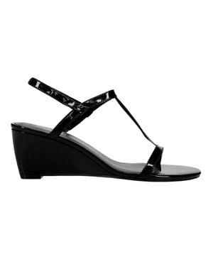 Vaneli Mohan Wedge Sandal Patent 312918-Blk - Black