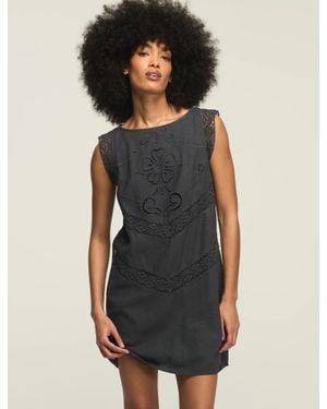 Lucky Brand Schiffli Shift Dress - Blue