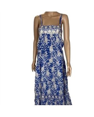 Azure and Indigo Lamu Tired Maxi Dress - Blue