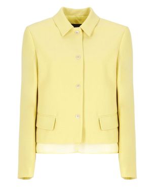 スーツ FABIANA FILIPPI Wool and linen mat jacket Wool and linen mat jacket, cedar for Women | Fabiana Filippi®