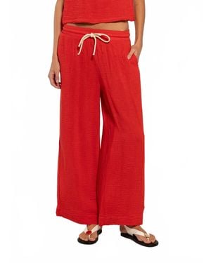Caydn Bailey Wide Leg Pants - Red