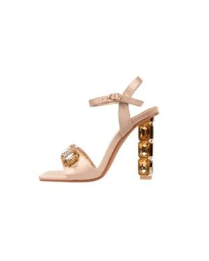 Babe Karisma Jewel Heel Sandals - Metallic