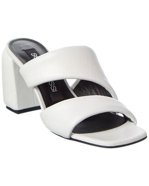 Sergio Rossi Spongy 80 Leather Sandal - White