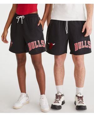 Aéropostale Chicago Bulls Nylon Shorts 6.5" - Black