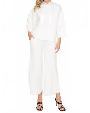 Joh Farrah French Scuba Pearl Pants - White