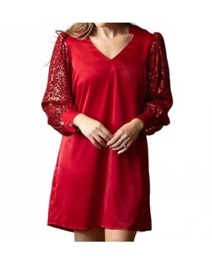 Michelle Mcdowell Sequin Jordan Dress - Red