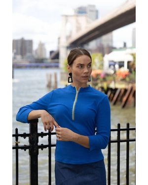 Banse Couture Cotton T-Shirt Top - Blue