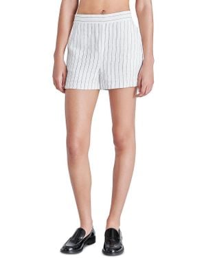 Steve Madden Jessa Striped Short High-Waist Shorts - White