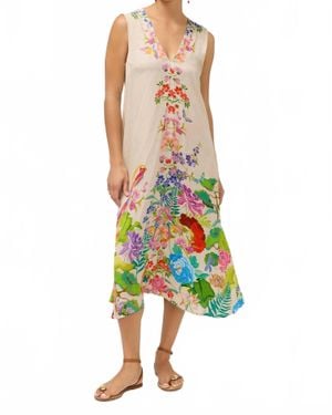 Johnny Was Midi Eva Dress - Green