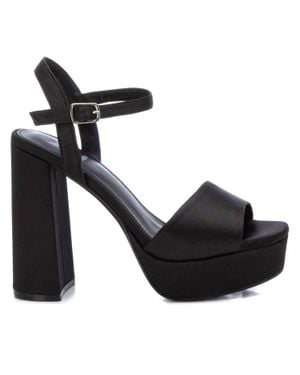 Xti Heeled Platform Sandals - Black