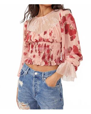Free People Daphne Blouse - Red