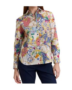 Hinson Wu Margot Long Sleeve Amalfi Print Blouse - Multicolor