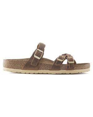 Birkenstock Franca Braided Natural Leather Oiled Sandal - Brown