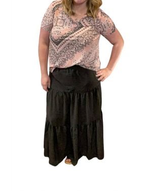 Eesome Tiered Maxi Skirt - Black