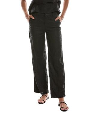 Madewell The Zoe Relaxed Straight Linen Pant - Black
