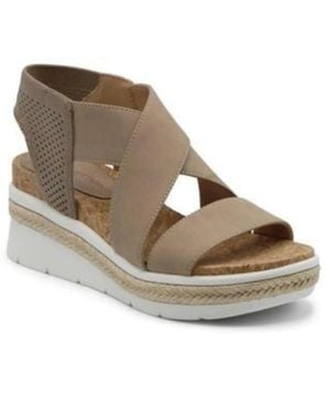 Adrienne Vittadini Carrie Sandals Wedge Heel Espadrille Hawk297 - Brown