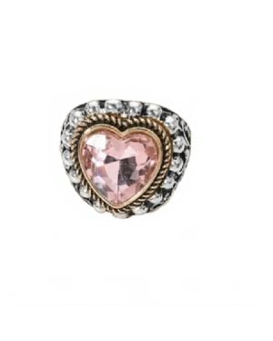 Sensibling Corp Vintage Heart Stretch Ring - Pink