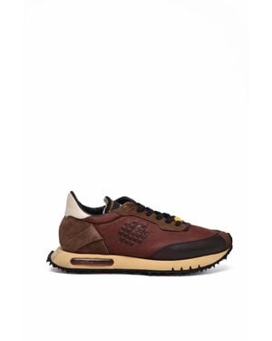 Be Positive Leather/Polyester Sneakers - Brown