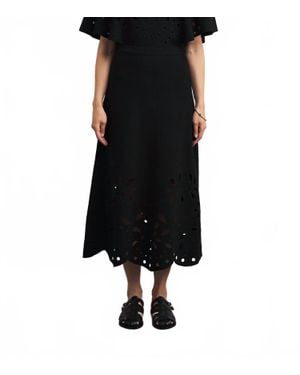 Ulla Johnson Grace Knit Midi Skirt - Black