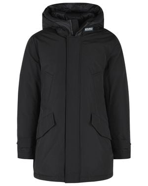 Woolrich 'Polar High Collar' Cotton Blend Parka - Black