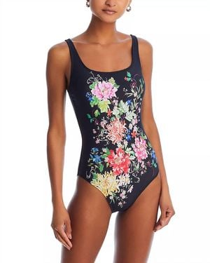 Johnny Was Metalli Notte One Piece Tank Suit - Blue