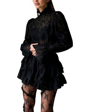 ENJOY PETRA 2Pc Blouse & Short Set - Black