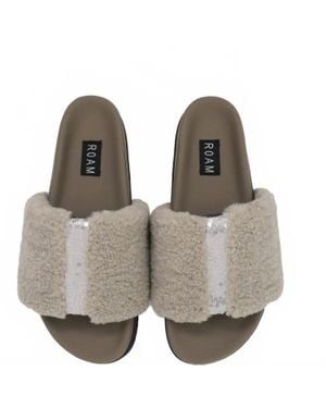Roam Fuzzy Pailette Slider - Natural