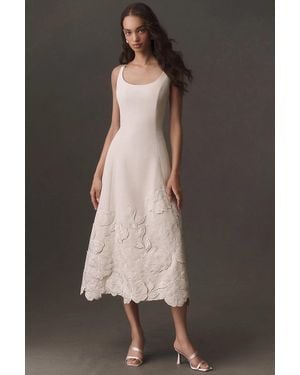 mestiza Amanda Appliqué Midi Dress - Black