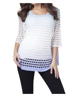 Angel Open Stitch Tunic Top - White