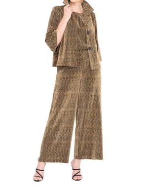 Dame Wide Leg Rhinestone Pant - Natural
