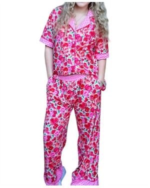 PAIGE The 2-Piece Pajama Set - Pink