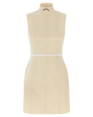Moschino Rough Canvas Dress - Natural