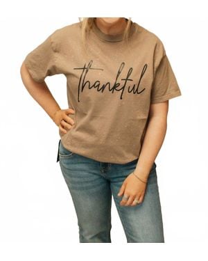 Gildan Thankful Short Sleeve Tee - Brown