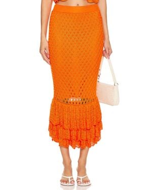 Beach Riot Polly Midi Skirt - Orange