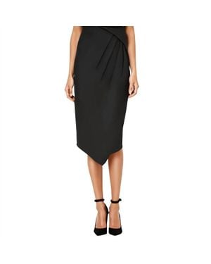 Calvin Klein Pleated Knee Length Wrap Skirt - Black