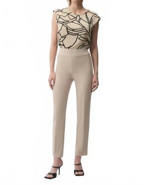Joseph Ribkoff Pull On Classic Straight Pants - Natural