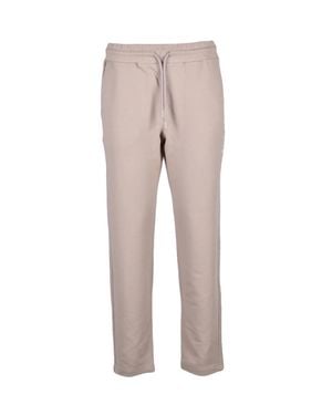EA7 Taupe Track Pants With Elastic Waistband And Subtle Logo Detail - Gray